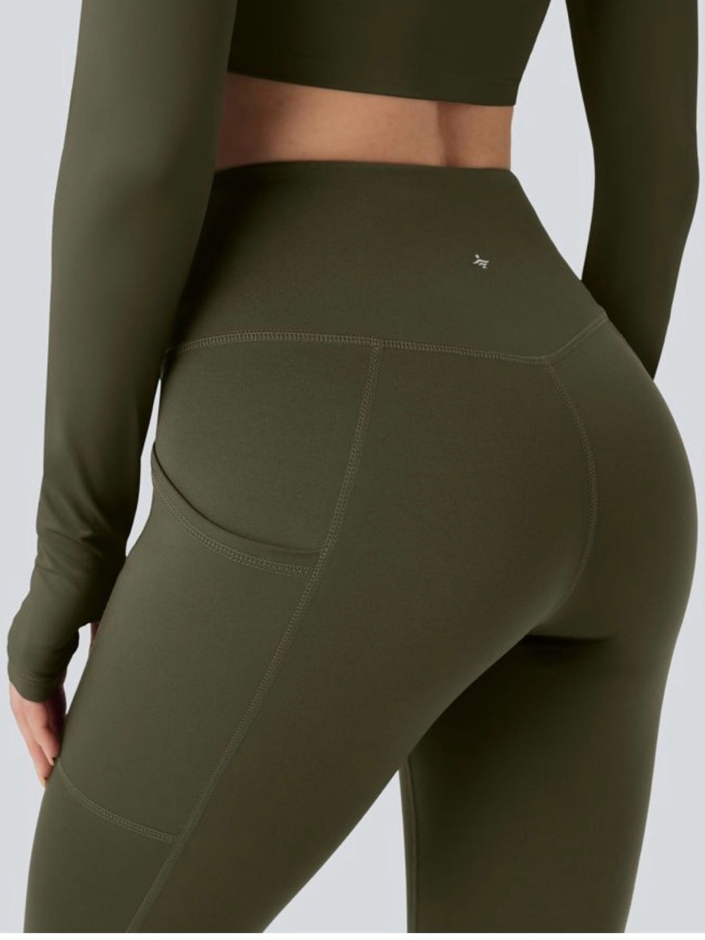 HALARA Olive High-Rise Performance Leggings - Picture 2 of 5